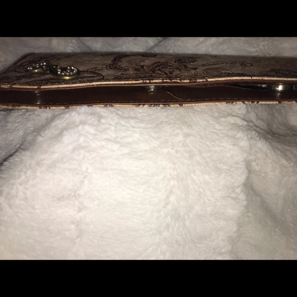 👜👝👛 Paisley patterned clutch tan/brown - Picture 4 of 8